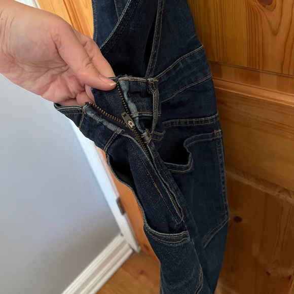 Old Navy dark wash overalls - Picture 2 of 4